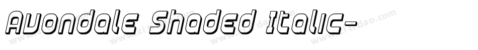 Avondale Shaded Italic字体转换
